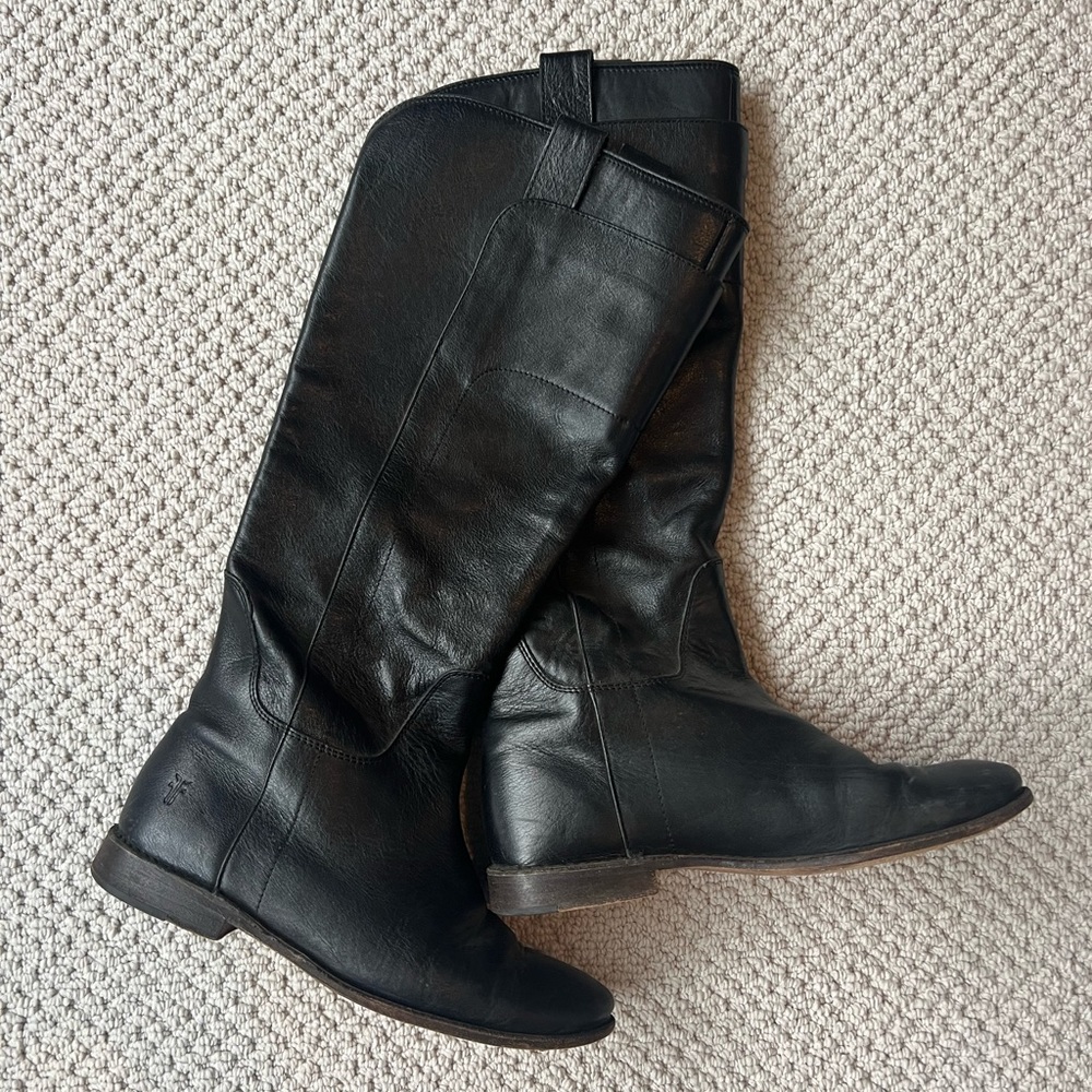 Frye black leather Paige boots